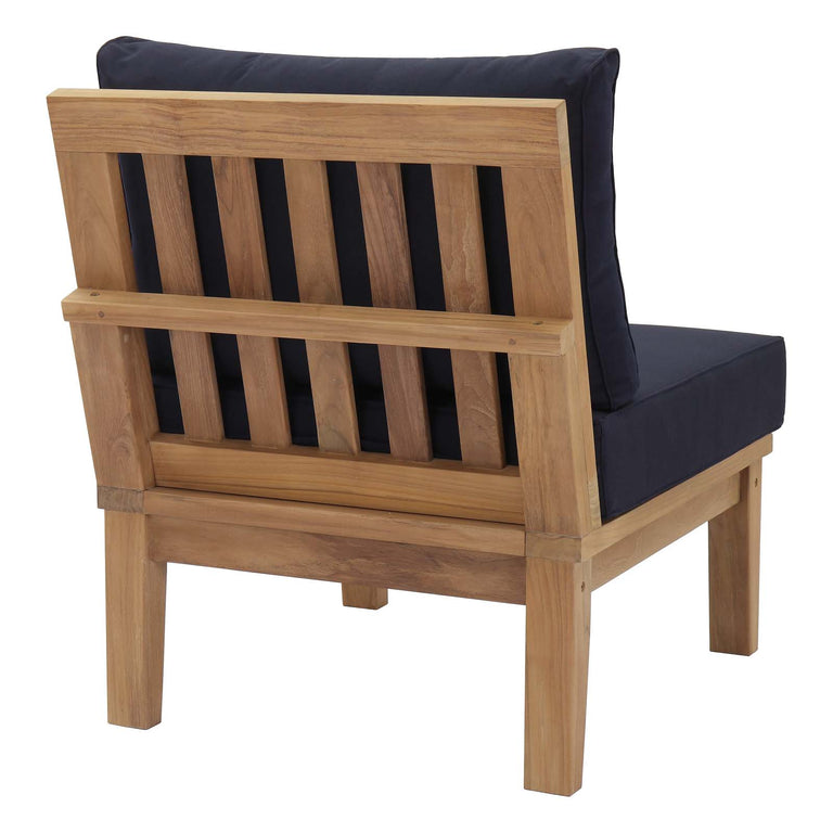 MARINA ARMLESS OUTDOOR PATIO TEAK SOFA