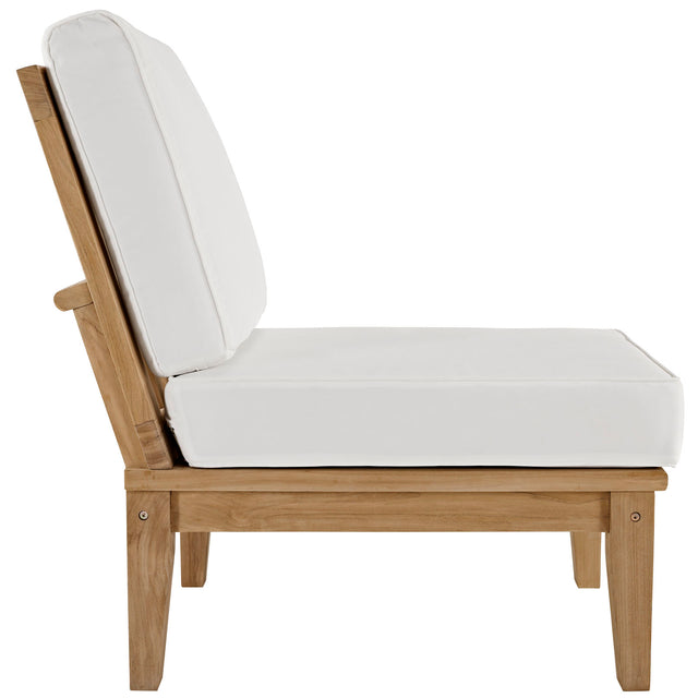 MARINA ARMLESS OUTDOOR PATIO TEAK SOFA