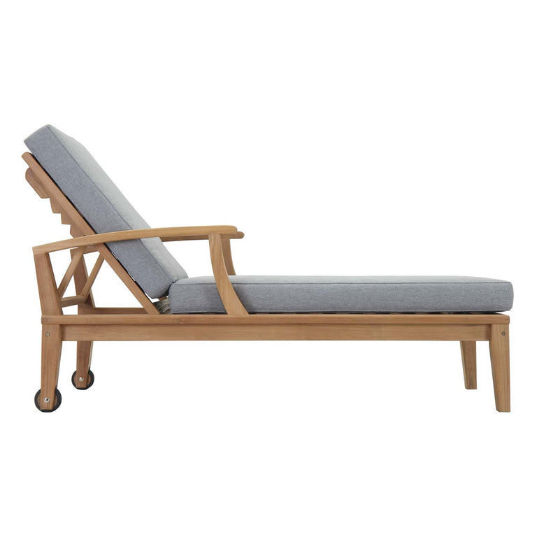MARINA OUTDOOR PATIO TEAK SINGLE CHAISE