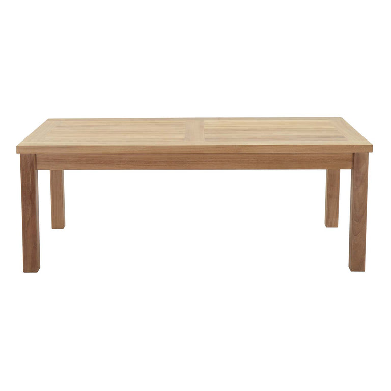 MARINA OUTDOOR PATIO TEAK RECTANGLE COFFEE TABLE