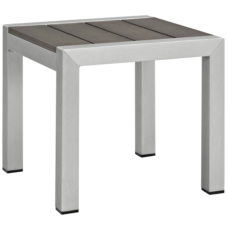 SHORE OUTDOOR PATIO ALUMINUM SIDE TABLE