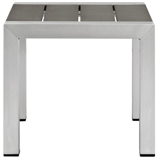 SHORE OUTDOOR PATIO ALUMINUM SIDE TABLE