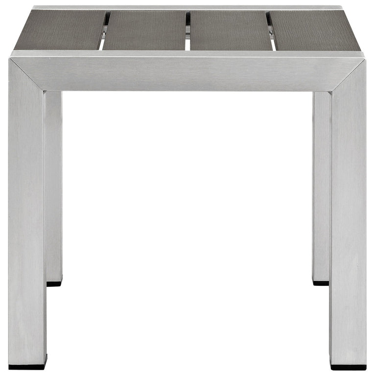 SHORE OUTDOOR PATIO ALUMINUM SIDE TABLE