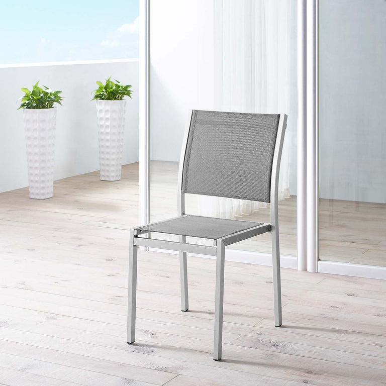 SHORE OUTDOOR PATIO ALUMINUM SIDE CHAIR