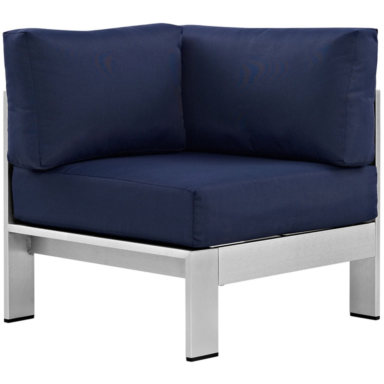 SHORE OUTDOOR PATIO ALUMINUM CORNER SOFA