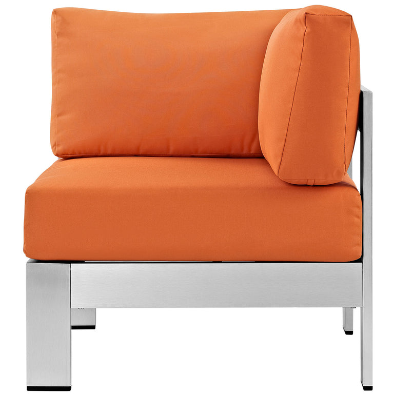 SHORE OUTDOOR PATIO ALUMINUM CORNER SOFA