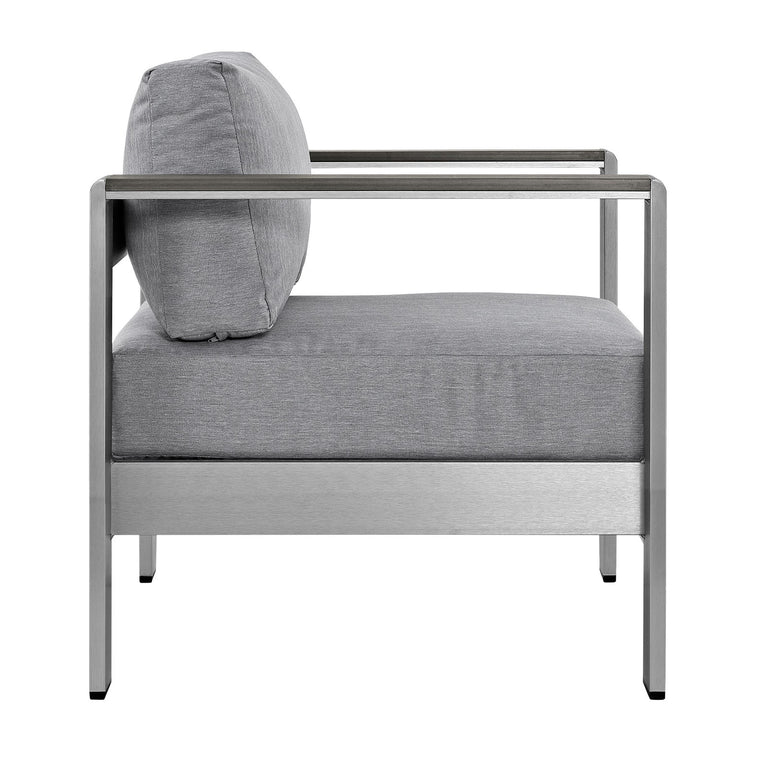 SHORE OUTDOOR PATIO ALUMINUM ARMCHAIR