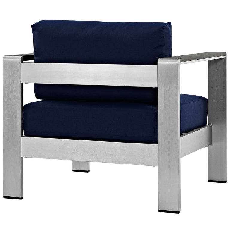 SHORE OUTDOOR PATIO ALUMINUM ARMCHAIR