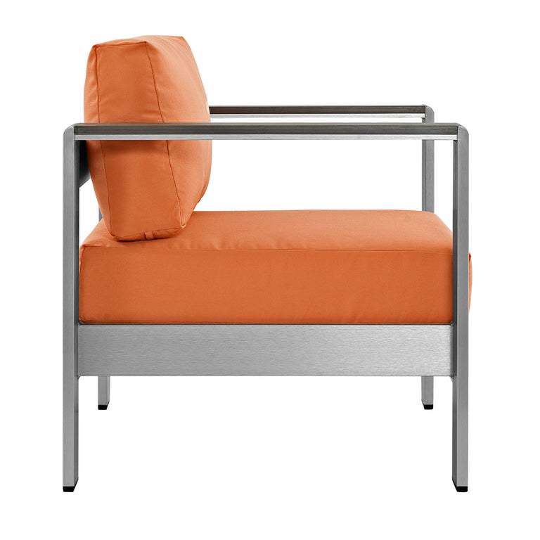 SHORE OUTDOOR PATIO ALUMINUM ARMCHAIR