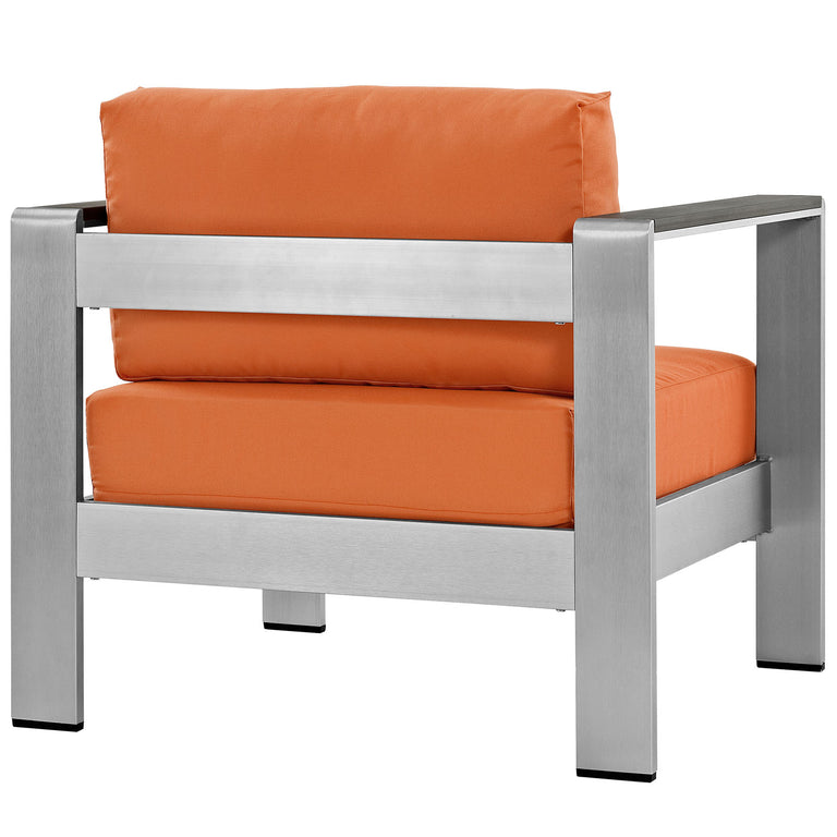 SHORE OUTDOOR PATIO ALUMINUM ARMCHAIR