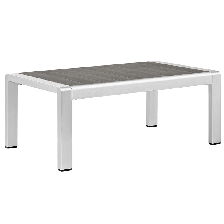 SHORE OUTDOOR PATIO ALUMINUM COFFEE TABLE