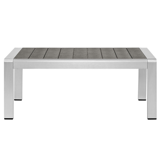 SHORE OUTDOOR PATIO ALUMINUM COFFEE TABLE