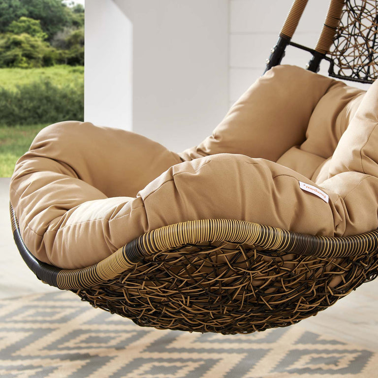 ABATE WICKER RATTAN OUTDOOR PATIO SWING CHAIR