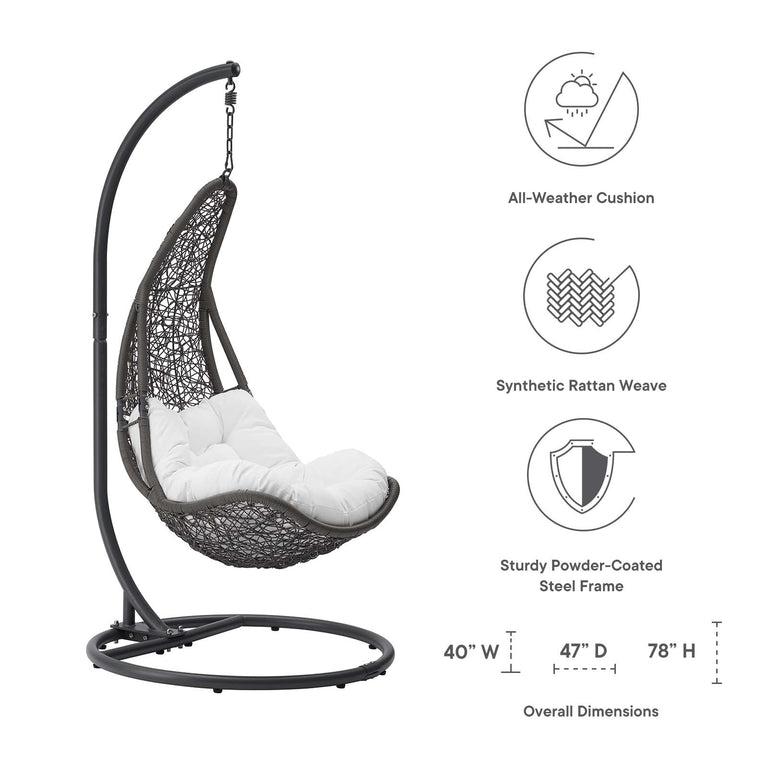 ABATE WICKER RATTAN OUTDOOR PATIO SWING CHAIR