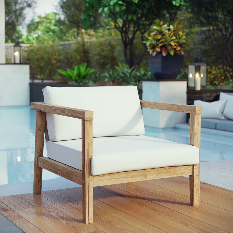 BAYPORT OUTDOOR PATIO TEAK ARMCHAIR