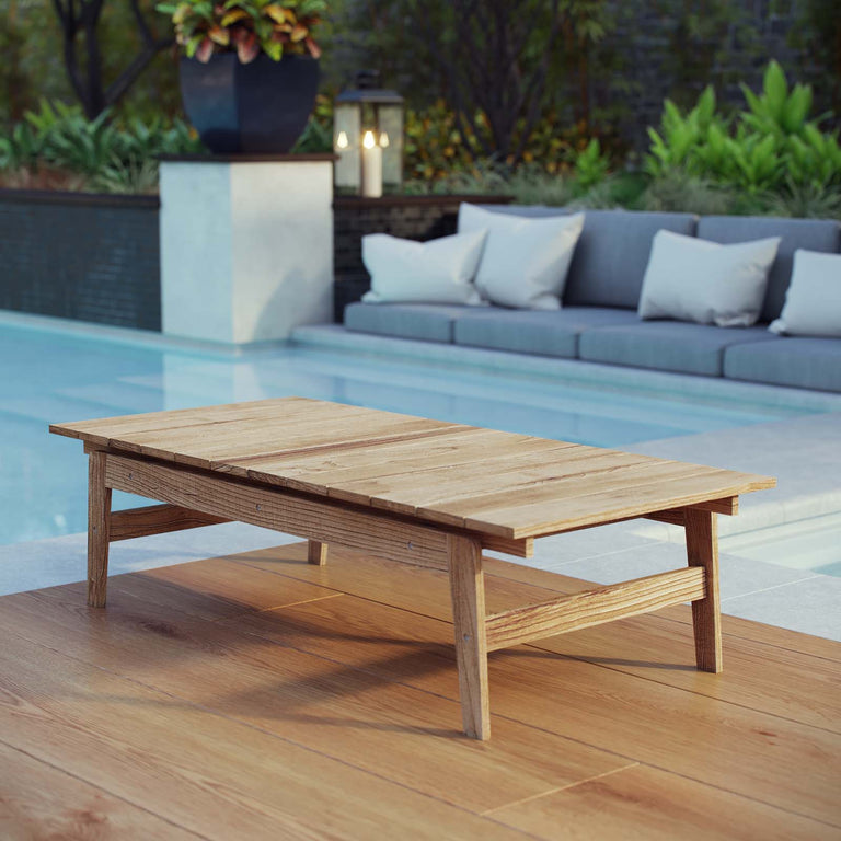 BAYPORT OUTDOOR PATIO TEAK COFFEE TABLE