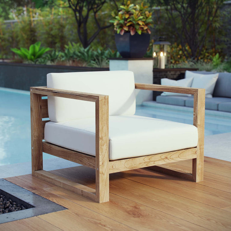 UPLAND OUTDOOR PATIO TEAK ARMCHAIR