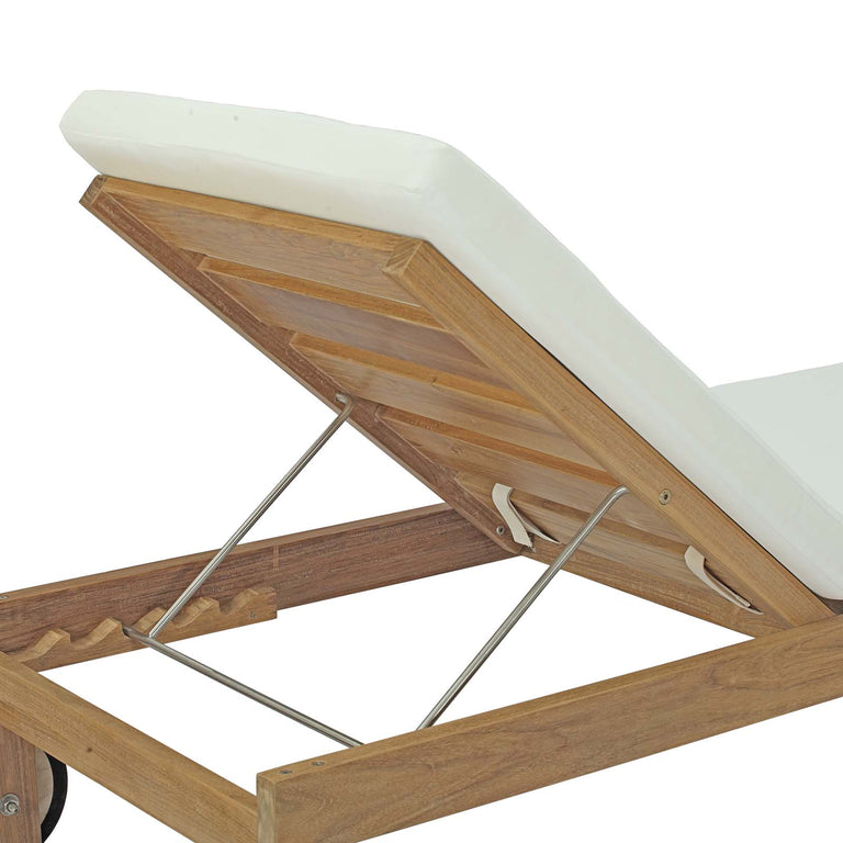UPLAND OUTDOOR PATIO TEAK CHAISE