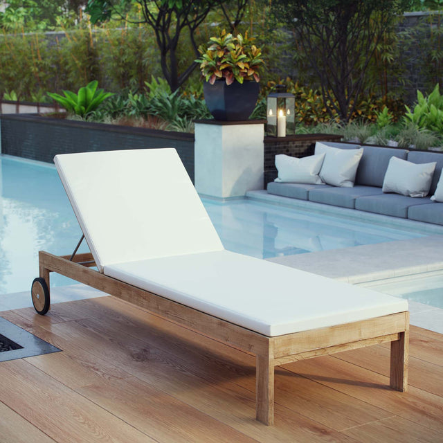 UPLAND OUTDOOR PATIO TEAK CHAISE