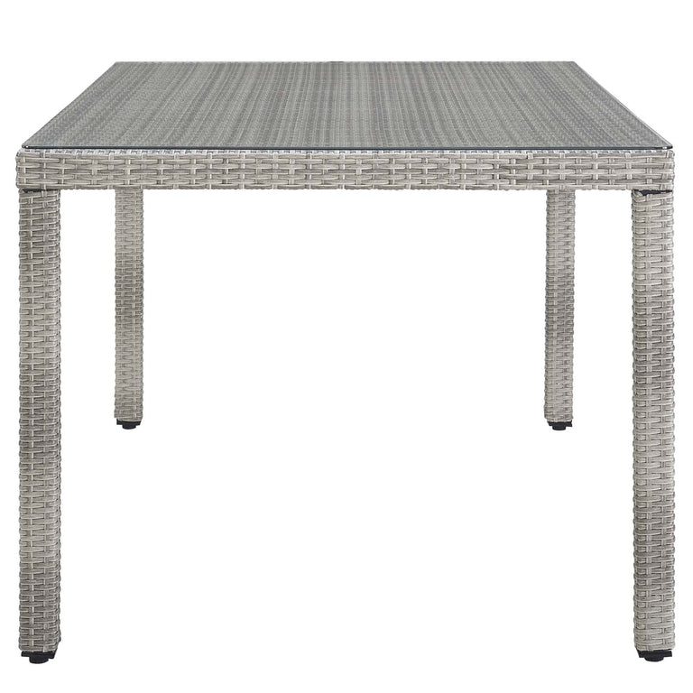 AURA 68" OUTDOOR PATIO WICKER RATTAN DINING TABLE