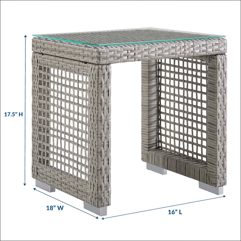 AURA OUTDOOR PATIO WICKER RATTAN SIDE TABLE