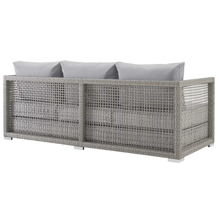 AURA OUTDOOR PATIO WICKER RATTAN SOFA