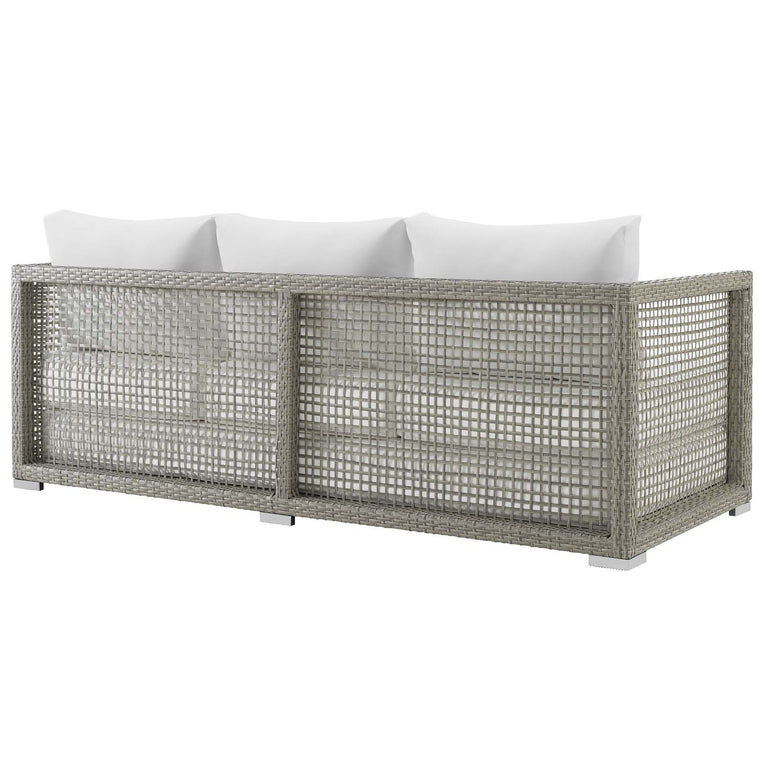 AURA OUTDOOR PATIO WICKER RATTAN SOFA