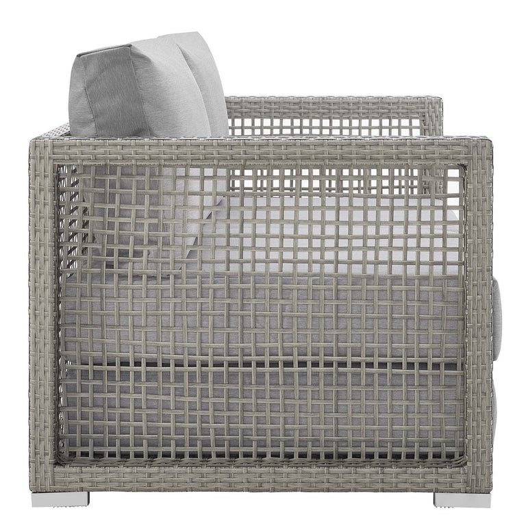 AURA OUTDOOR PATIO WICKER RATTAN LOVESEAT