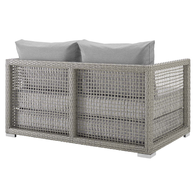 AURA OUTDOOR PATIO WICKER RATTAN LOVESEAT
