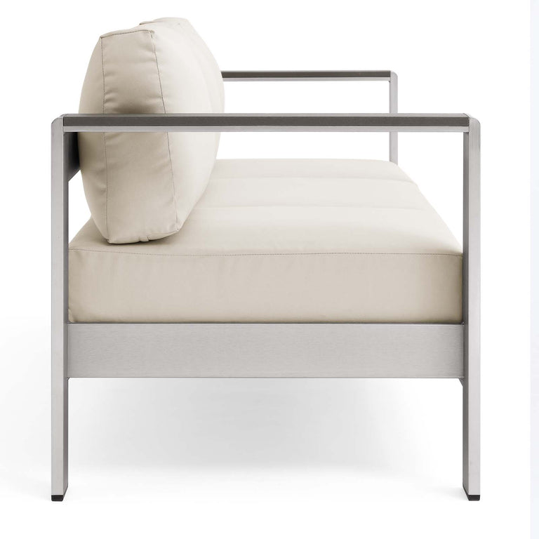 SHORE OUTDOOR PATIO ALUMINUM SOFA