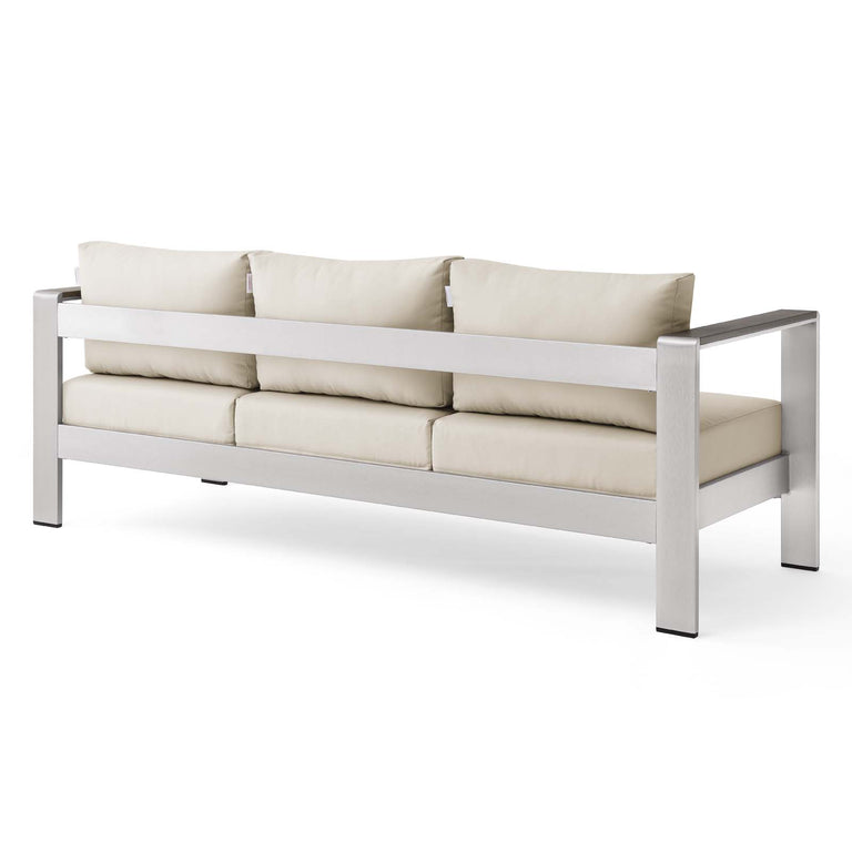 SHORE OUTDOOR PATIO ALUMINUM SOFA