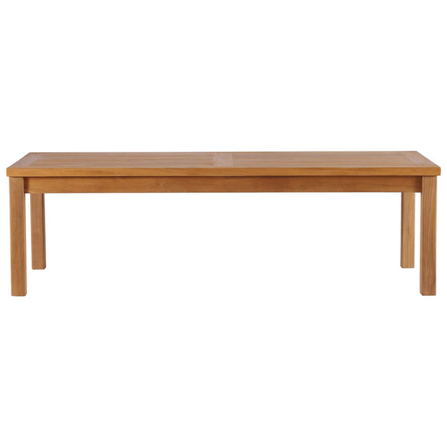 UPLAND OUTDOOR PATIO TEAK WOOD COFFEE TABLE