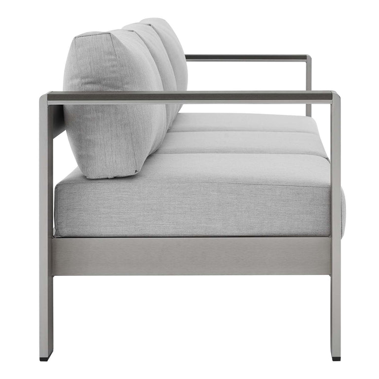 SHORE SUNBRELLA® FABRIC ALUMINUM OUTDOOR PATIO SOFA