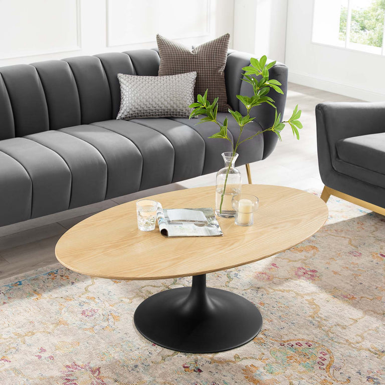 LIPPA WOOD OVAL COFFEE TABLE | LIVING ROOM