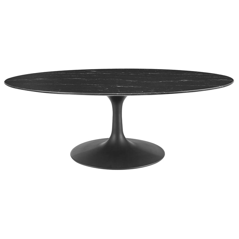 LIPPA OVAL FAUX MARBLE COFFEE TABLE | LIVING ROOM