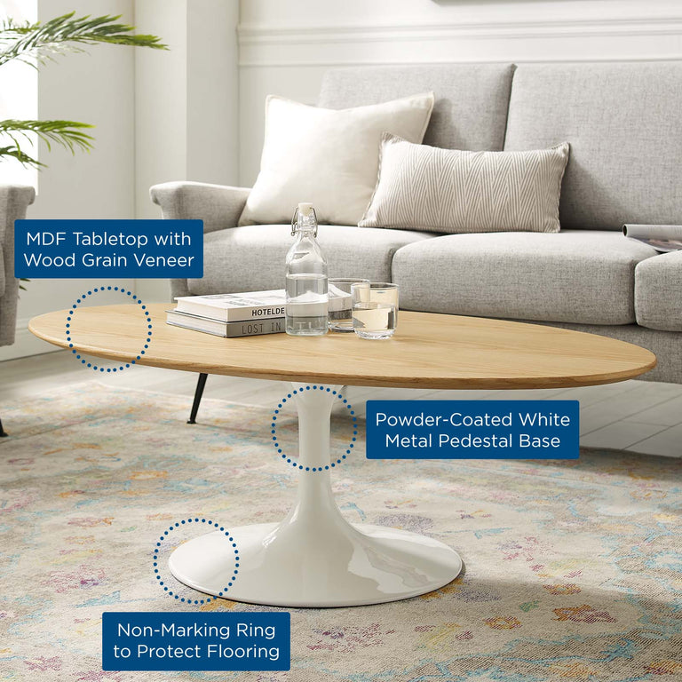 LIPPA WOOD OVAL COFFEE TABLE | LIVING ROOM