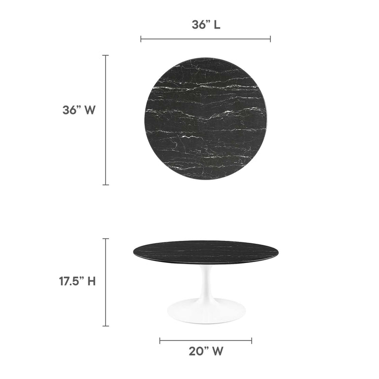 LIPPA ROUND FAUX MARBLE COFFEE TABLE | LIVING ROOM