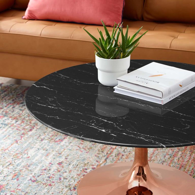 LIPPA ROUND FAUX MARBLE COFFEE TABLE | LIVING ROOM