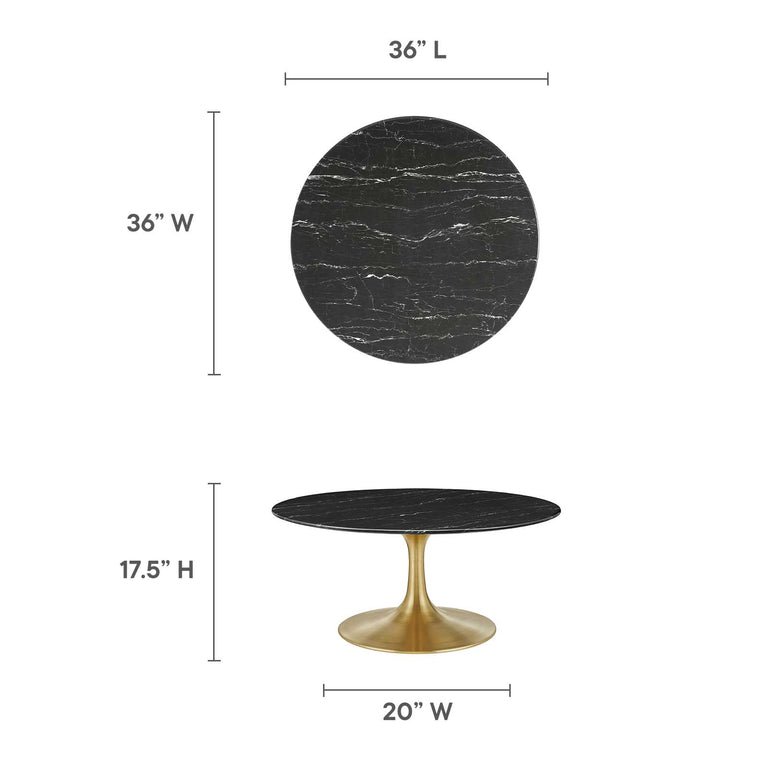 LIPPA ROUND FAUX MARBLE COFFEE TABLE | LIVING ROOM