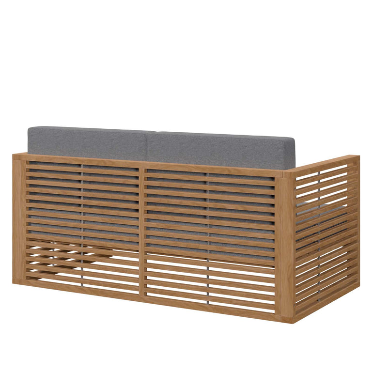 CARLSBAD TEAK WOOD OUTDOOR PATIO LOVESEAT