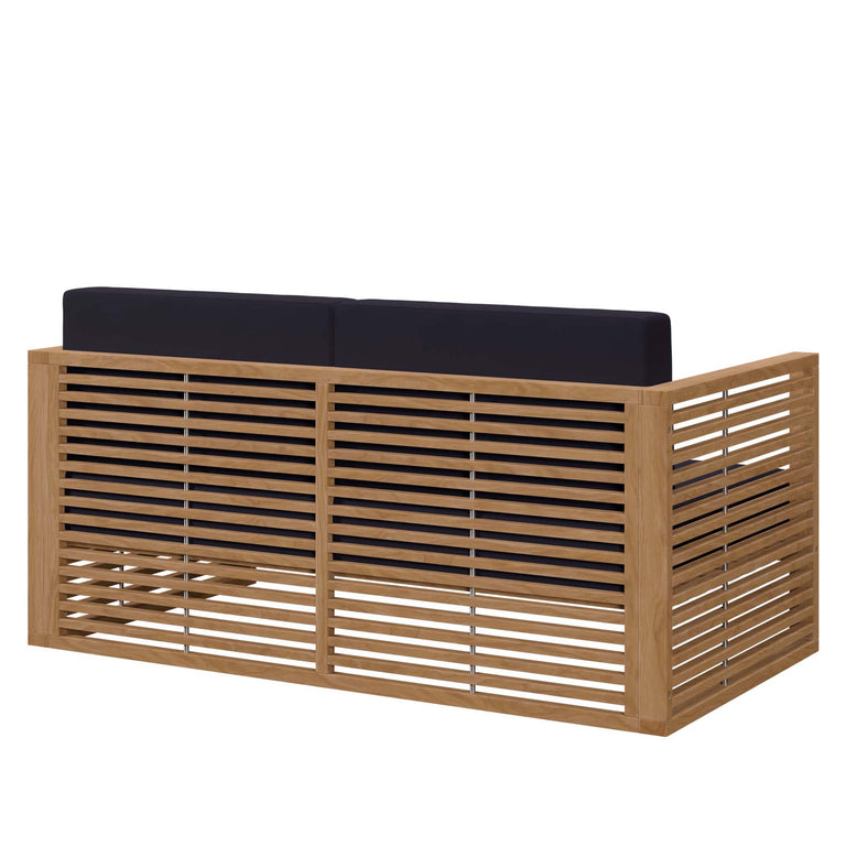 CARLSBAD TEAK WOOD OUTDOOR PATIO LOVESEAT