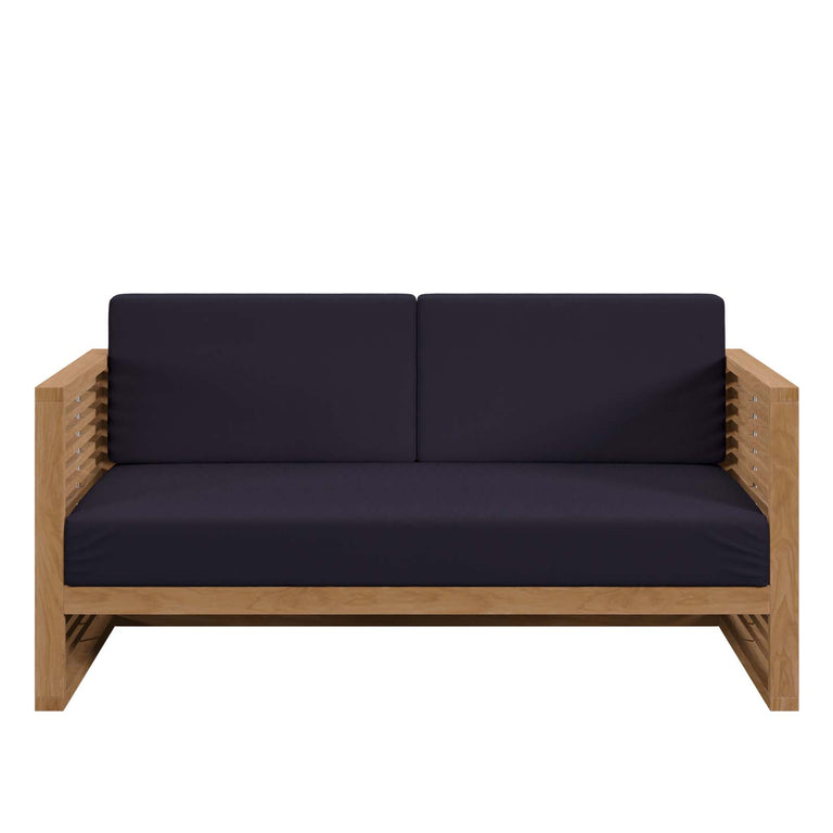 CARLSBAD TEAK WOOD OUTDOOR PATIO LOVESEAT