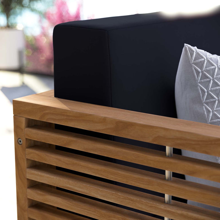 CARLSBAD TEAK WOOD OUTDOOR PATIO LOVESEAT