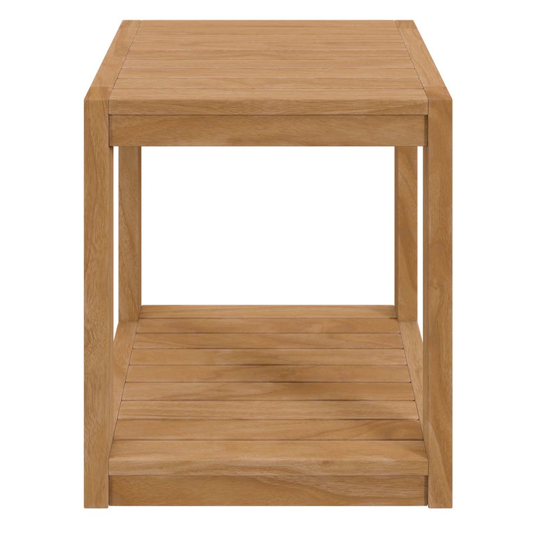 CARLSBAD TEAK WOOD OUTDOOR PATIO SIDE TABLE