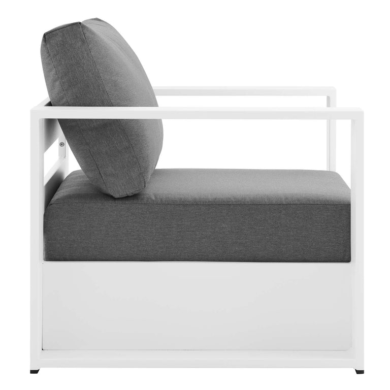 TAHOE OUTDOOR PATIO POWDER-COATED ALUMINUM ARMCHAIR
