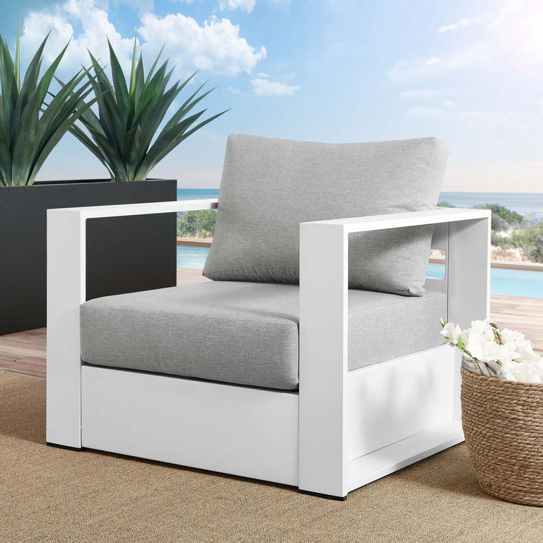 TAHOE OUTDOOR PATIO POWDER-COATED ALUMINUM ARMCHAIR