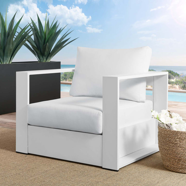 TAHOE OUTDOOR PATIO POWDER-COATED ALUMINUM ARMCHAIR