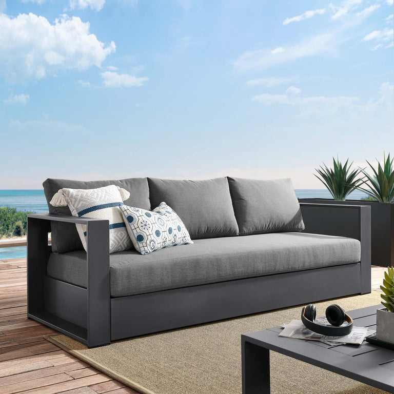 TAHOE OUTDOOR PATIO POWDER-COATED ALUMINUM SOFA