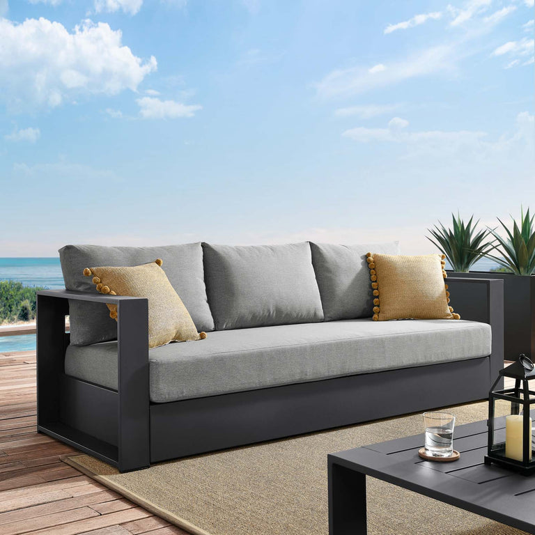 TAHOE OUTDOOR PATIO POWDER-COATED ALUMINUM SOFA