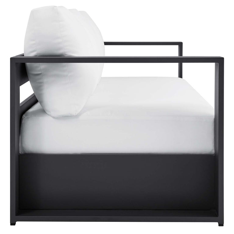 TAHOE OUTDOOR PATIO POWDER-COATED ALUMINUM SOFA